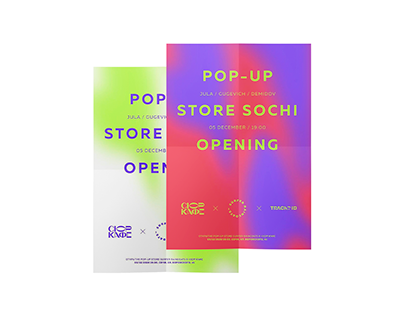 Pop-up store opening posters
