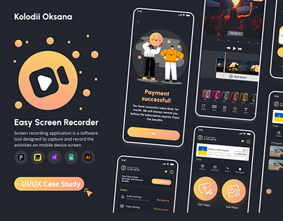 Screen Recorder App UX/Ui Mobile App Design