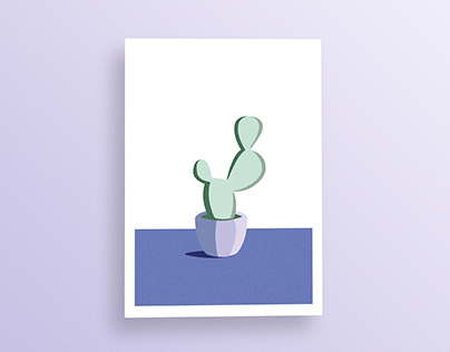 'Stand Alone' Cactus Wall Art Print