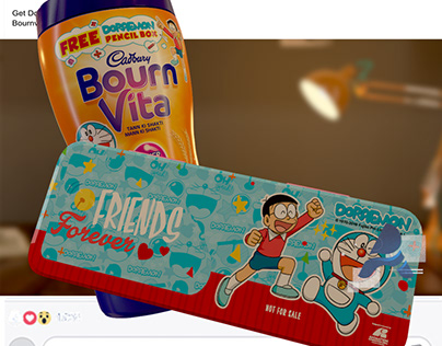 Cadbury Bournvita Doraemon 3D Animation 500gm pack GIF
