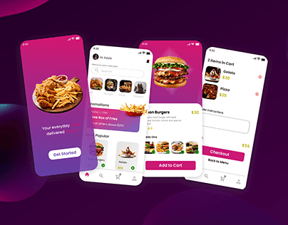 Food App UI Design in Figma