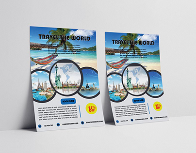 Creative A4 Size Travel Flyer Design