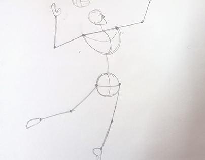 Basic pose drawing(stick figure)