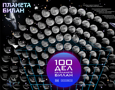 Scratch-off poster '100 days on Bilan's Planet'