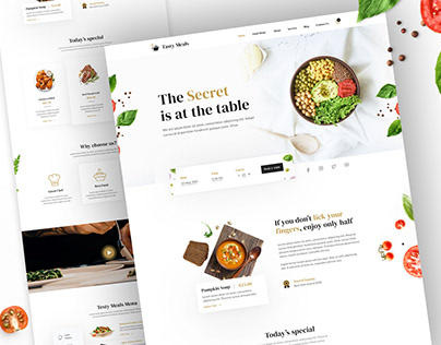 Testy Meals | Restaurant Landing Page Design