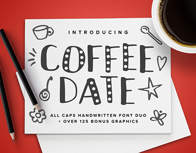 COFFEE DATE Handwritten Font Duo