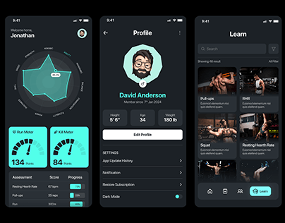 Homebase - Fitness mobile app UI/UX design