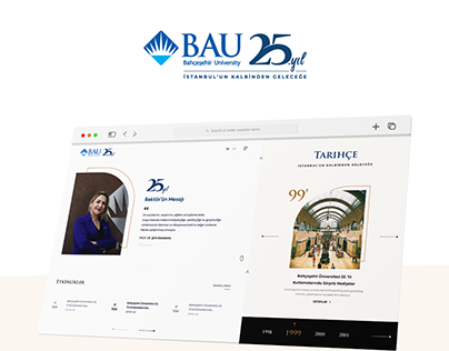 Bahçeşehir Üniversitesi 25. Yıl Tarihçe UI Design