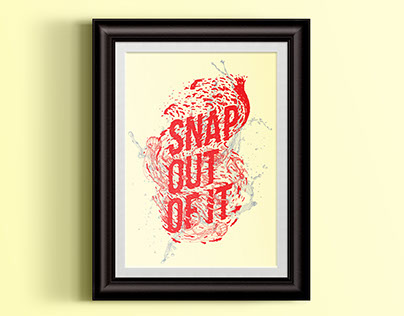 Snap out lettering