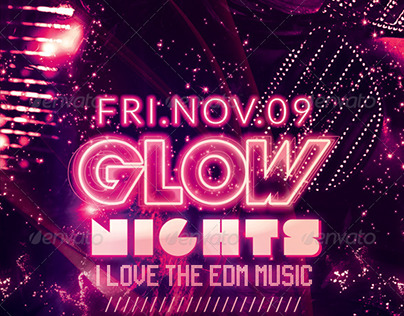 Neon Nights / Glow | Flyer + Facebook Cover