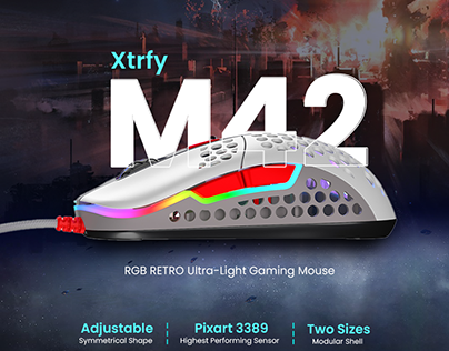 Xtrfy M42 RGB Gaming Mouse | Social Media Design