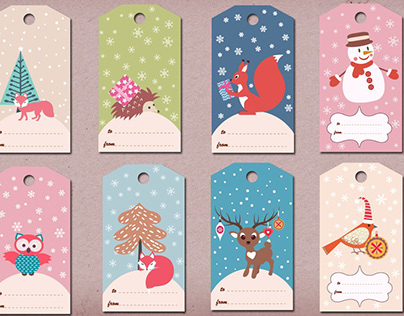 Winter/Christmas gift tags