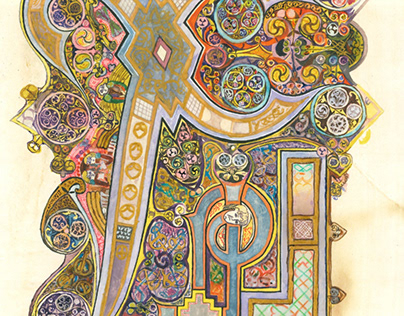 Remake page from “Book of Kells”