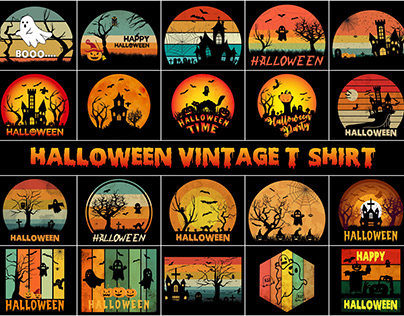 Halloween Vintage T-shirt Design