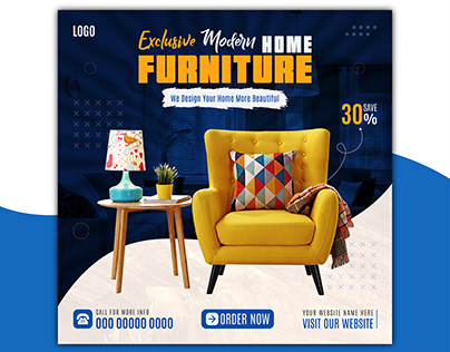 Social Media Post Design For Exclusive Modern Furniture