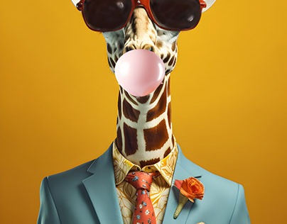 GQ Giraffe Blowing Gum