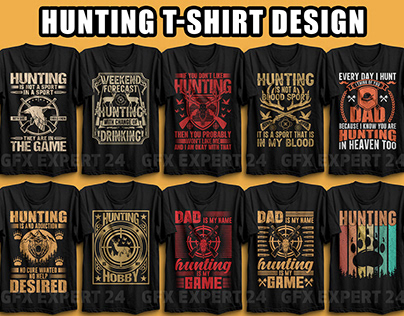 Hunting T-shirt design Bundle with free Mockup