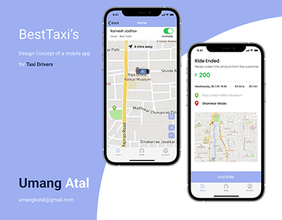 Driver Facing iOS Application for Best Taxi's