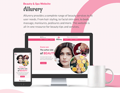 Responsive Beauty & Spa Website UI Design