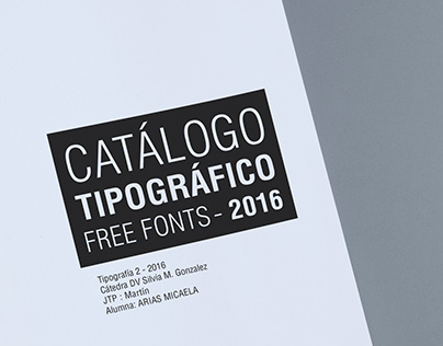 Catalogo tipográfico Free fonts