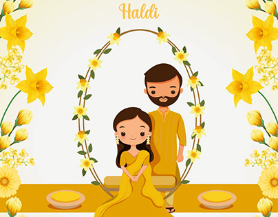 Haldi Ceremony Projects | Photos, videos, logos, illustrations and branding  on Behance