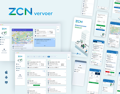 ZCN Vervoer Web & Mobile User Interface Design
