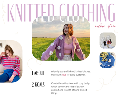 Knitted clothing online store. UI/UX Design