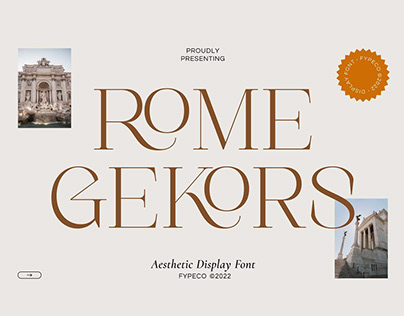 Rome Gekors - Aesthetic Display Font
