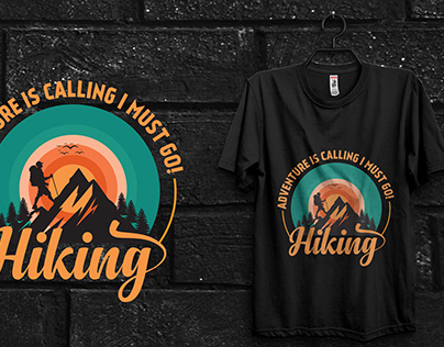 summer - hiking t-shirt design