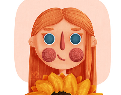 Sunflower Girl | Children's Book Illustration