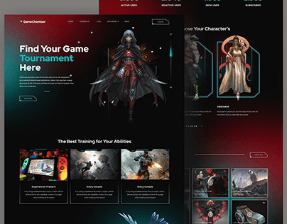 Game Chamber Website Design - UIUX