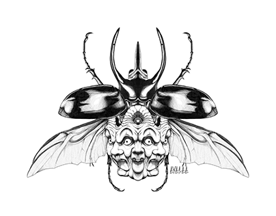 Rhino Beetle  inked by  Noahs Art  Supplies  Facebook