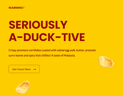 A-Duck-Tive Salted Egg Website Design