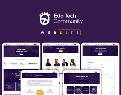 Edo Tech Community Website UI Design