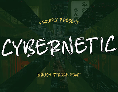 CYBERNETIC - Brush Stroke Font