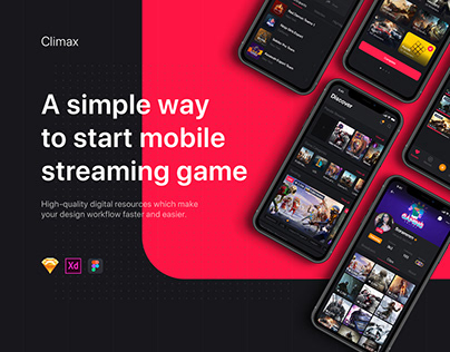 Climax - Live Game Streaming UI Kit