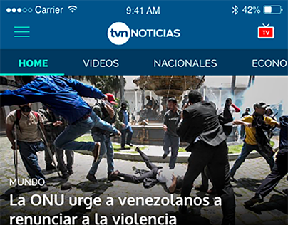 Rediseño - App Tvn Noticias