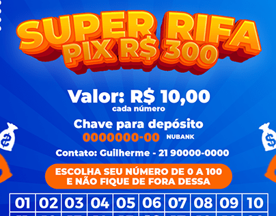 Super Rifa - Pix R$300