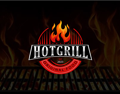 HOTGRILL Food logo design