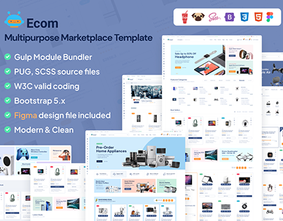 Ecom - Multipurpose Marketplace HTML Template