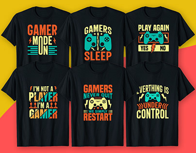 Gaming T-shirt Design, Gamer T-shirt Design