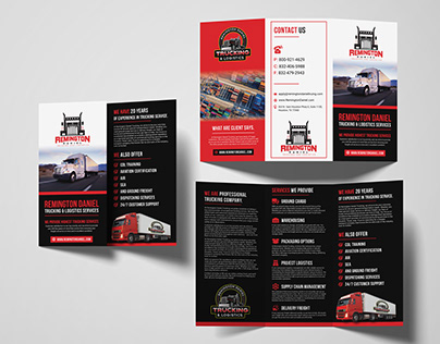 Trucking Freight Broker Logistics Brochure Design