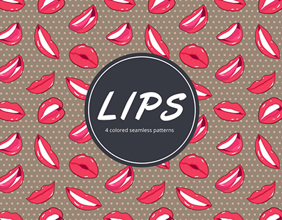 Lips Vector Free Seamless Pattern