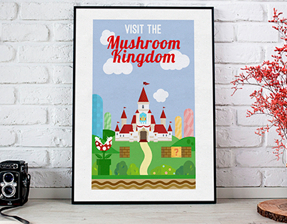 Mario-inspired Travel Poster