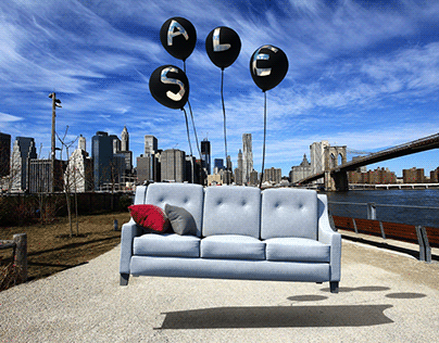 3D Promo Video goods flying on balloons