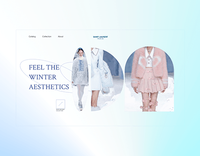 Website design for clothing store Saint Laurent