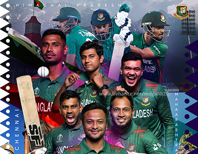 Poster Design For Bangladesh Cricket Team 2023