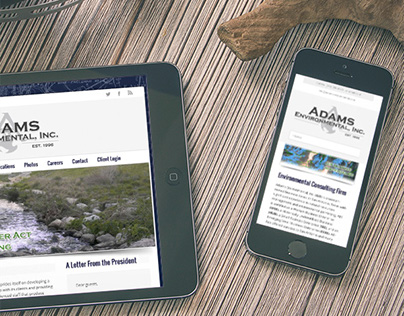 Adams Environmental Inc. Web site