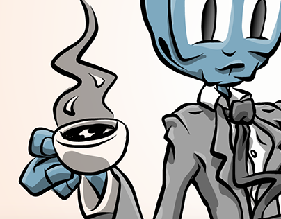 Alien try's coffee
