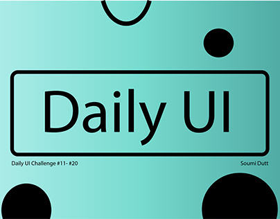 Daily UI Challenge #11 to #20